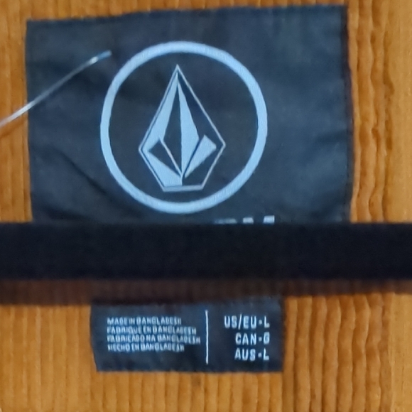 Volcom Brown Corduroy Jacket with Cream Collar - Picture 4 of 5